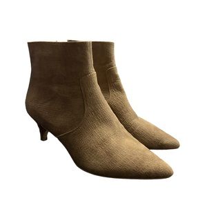 Express kitten heel snake print booties EUC SB7-5